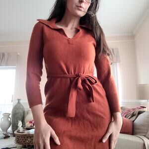 Boden Orange Sweater Dress